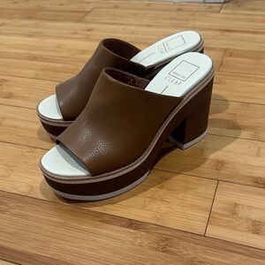 Dolce Vita Tan Platform Mules